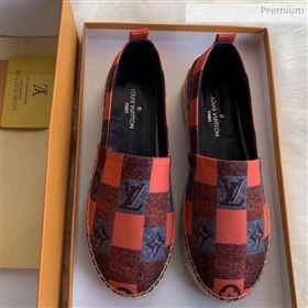 Louis Vuitton Damier Monogram Denim  Espadrilles Red 2020   (MD-0022514)