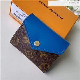 Louis Vuitton Zoé Small Wallet M62932 Monogram Canvas/Blue Leather  (KI-0022414)