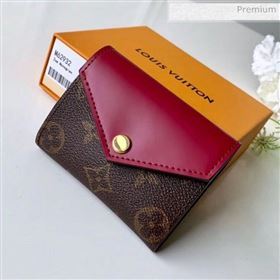 Louis Vuitton Zoé Small Wallet M62932 Monogram Canvas/Fuchsia Leather  (KI-0022412)