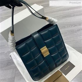 Bottega Veneta Marie Quilted Calfskin Slim Padded Shoulder Bag Blue 2019 (MS-0030210)