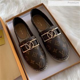 Louis Vuitton Monogram Framed Logo Espadrilles Dark Coffee 2020 (HB-0030324)