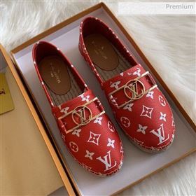 Louis Vuitton Monogram Framed Logo Espadrilles Red 2020 (HB-0030332)