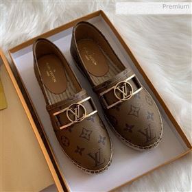 Louis Vuitton Monogram Framed Logo Espadrilles Light Coffee 2020 (HB-0030329)