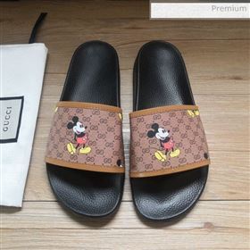 Gucci GG Disney x Gucci Flat Slide Sandals ‎602075 Black 2020 (For Women and Men) (MD-0030709)