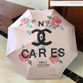 Chanel Rose Bloom Print Umbrella Pink 2020 (XMN-20030841)