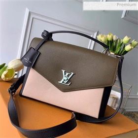 Louis Vuitton Mylockme Schoolbag Shaped Top Handle Bag M55323 Beige/Green/Black 2020 (KI-20031119)