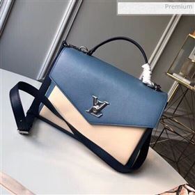 Louis Vuitton Mylockme Schoolbag Shaped Top Handle Bag M53891 Beige/Blue (KI-20031121)