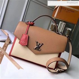 Louis Vuitton Mylockme Schoolbag Shaped Top Handle Bag M54506 Beige/Red/Brown (KI-20031122)