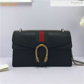 Gucci Dionysus Web Leather Small Shoulder Bag 400249 Black (DLH-20031130)