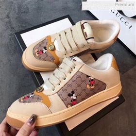 Gucci Screener GG Leather Gucci x Disney Sneakers Yellow 2020 (DN-20031104)