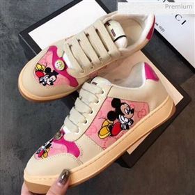 Gucci Screener GG Leather Gucci x Disney Sneakers Pink 2020 (DN-20031106)