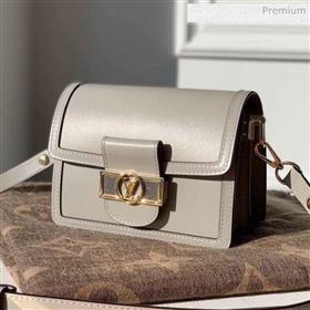 Louis Vuitton Dauphine Mini Smooth Leather Shoulder Bag M55837 Grey 2020 (KI-20031112)