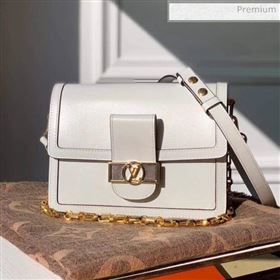 Louis Vuitton Dauphine MM Smooth Leather Shoulder Bag M55735 White 2020 (KI-20031113)