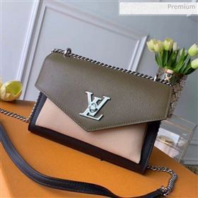 Louis Vuitton Mylockme BB Schoolbag Shaped Shoulder Bag M55522 Green/Beige/Black 2020 (KI-20031115)