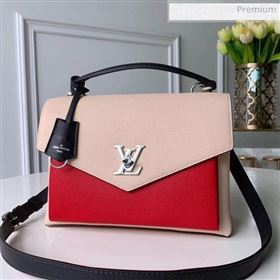 Louis Vuitton Mylockme Schoolbag Shaped Top Handle Bag M53891 Beige/Red/Black 2020 (KI-20031118)