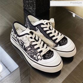 Chanel Canvas Sneakers G26250 Black/White 2020 (XO-20031404)