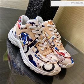 Chanel Colored Logo Print Sneakers G34360 Blue 2020 (XO-20031406)