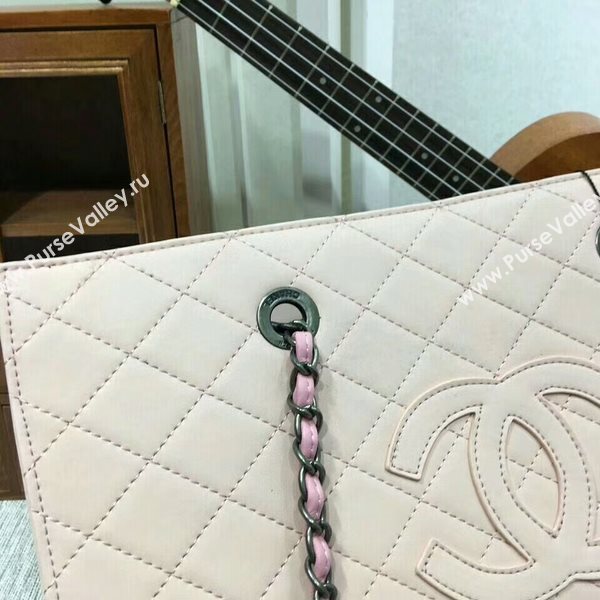 2017 Chanel Calfskin Leather Tote Bag 8809A Light Pink