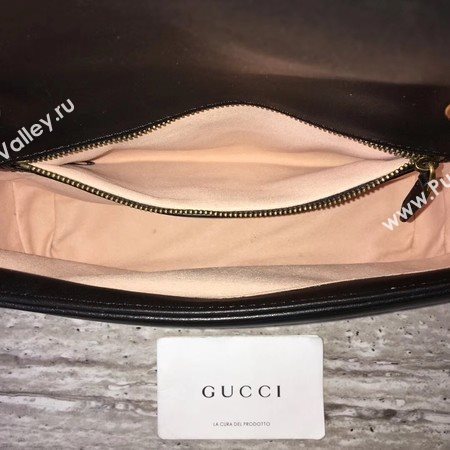 Gucci GG Marmont Matelasse Leather Shoulder Bag 443497 Black