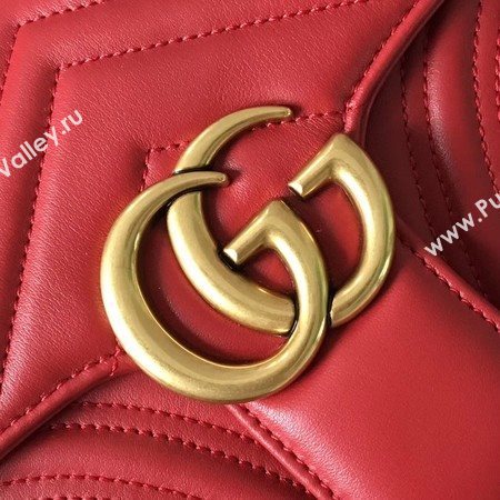 Gucci GG Marmont Matelasse Shoulder Bag 443497 Red