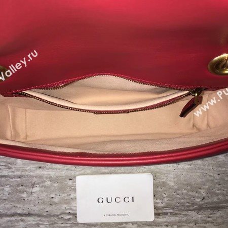 Gucci GG Marmont Matelasse Shoulder Bag 443497 Red