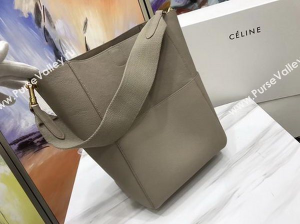 CELINE Sangle Seau Bag in Calfskin Leather C3369 Apricot