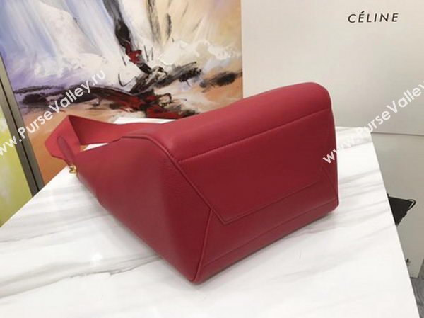 CELINE Sangle Seau Bag in Calfskin Leather C3369 Red