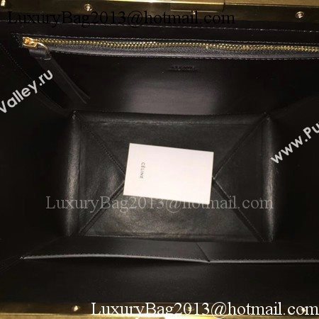 Celine Cabas Clasp Bag Smooth calfskin C90056 Black