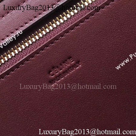 Celine Cabas Clasp Bag Smooth calfskin C90056 Wine