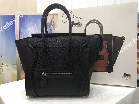 Celine Luggage Micro Tote Bag Original Leather CLY33081M Black