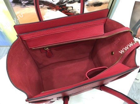 Celine Luggage Micro Tote Bag Original Leather CLY33081M Red