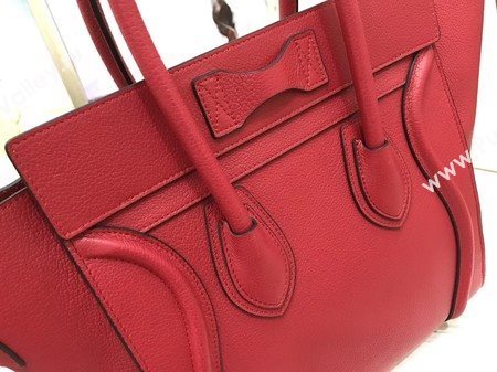 Celine Luggage Micro Tote Bag Original Leather CLY33081M Red