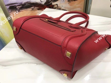 Celine Luggage Micro Tote Bag Original Leather CLY33081M Red