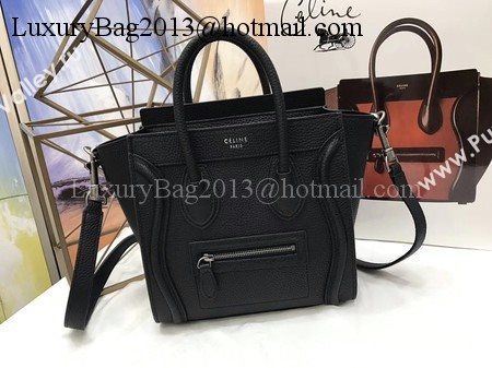 Celine Luggage Nano Tote Bag Original Leather CA3560 Black