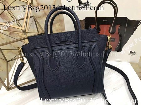 Celine Luggage Nano Tote Bag Original Leather CA3560 Royal