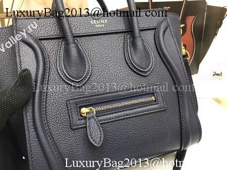 Celine Luggage Nano Tote Bag Original Leather CA3560 Royal