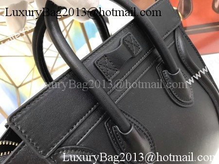 Celine Luggage Nano Tote Bag Original Leather CC3560 Black