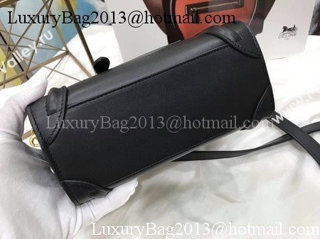 Celine Luggage Nano Tote Bag Original Leather CC3560 Black