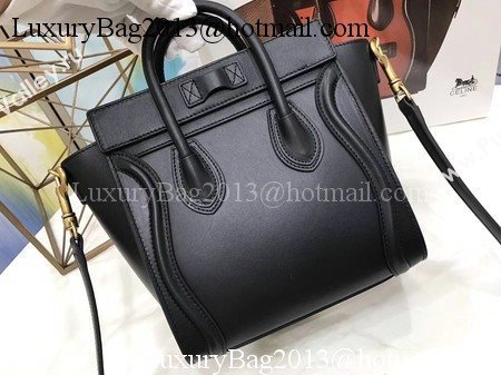 Celine Luggage Nano Tote Bag Original Leather CC3560 Black