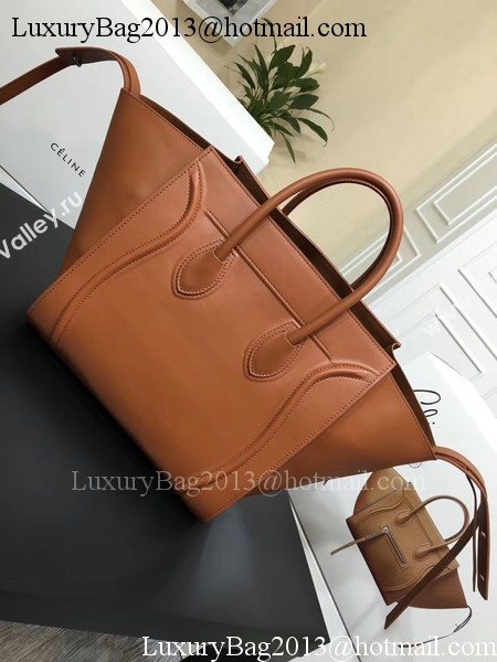 Celine Luggage Phantom Tote Bag Smooth Leather CT3372 Brown