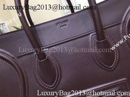 Celine Luggage Phantom Tote Bag Smooth Leather CT3372 Wine