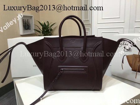 Celine Luggage Phantom Tote Bag Smooth Leather CT3372 Wine