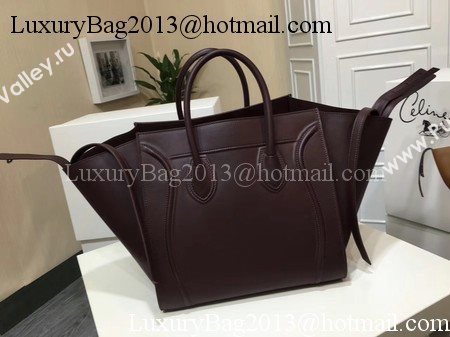Celine Luggage Phantom Tote Bag Smooth Leather CT3372 Wine