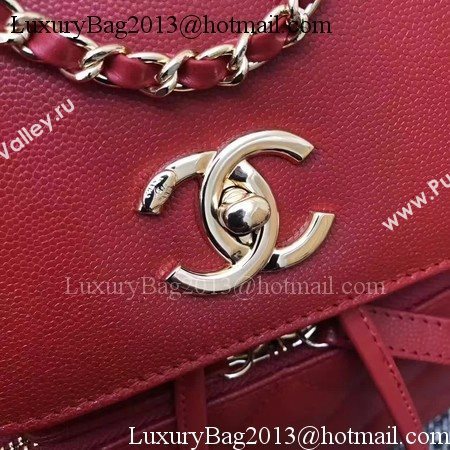 Chanel Original Leather Backpack CHA2590 Red