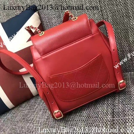 Chanel Original Leather Backpack CHA2590 Red