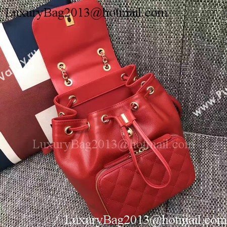 Chanel Original Leather Backpack CHA2590 Red