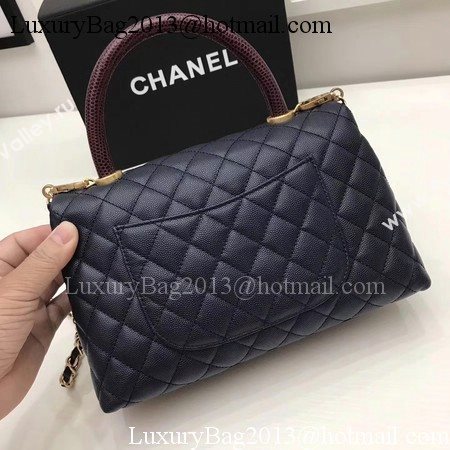 Chanel Classic Red Top Handle Bag Royal Original Leather A92991 Gold