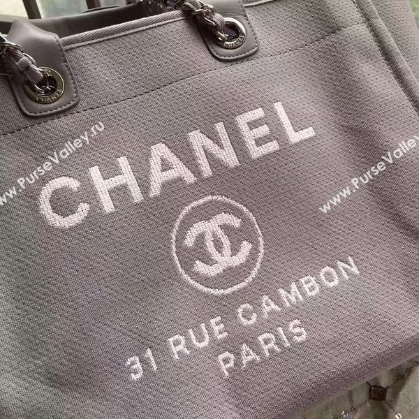 Chanel Deauville Tote Bag Original Canvas Leather A68047-11