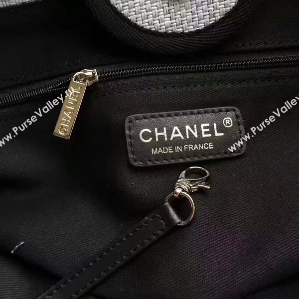 Chanel Deauville Tote Bag Original Canvas Leather A68047-12