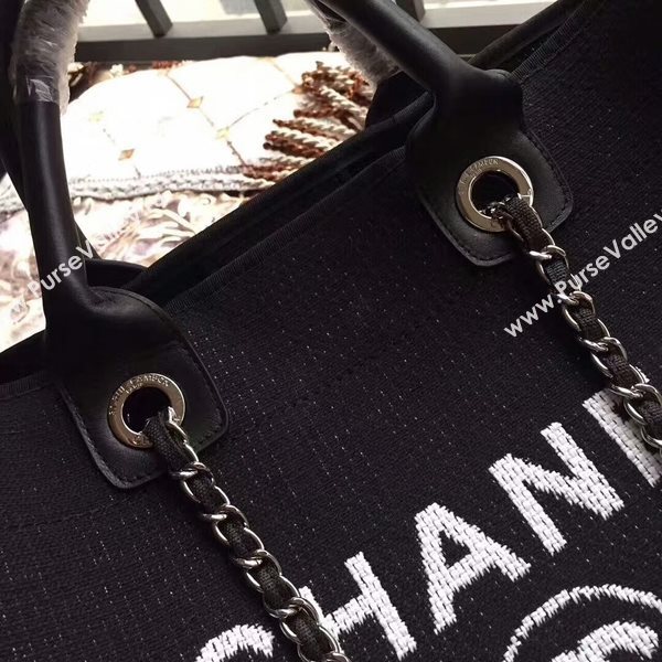 Chanel Deauville Tote Bag Original Canvas Leather A68047-13